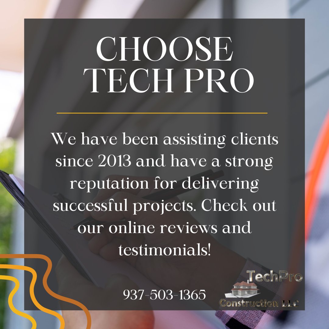 CHOOSE TECH PRO WEDNESDAY

We have a reputation and expertise that will play a huge part in crafting your construction project to perfection!

#construction #homerenovations #residential #commercial
