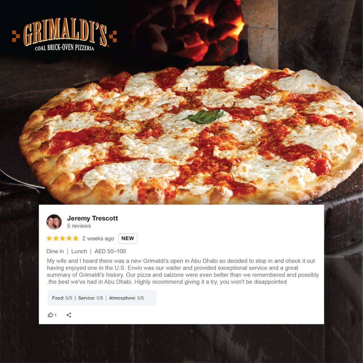 grimaldis_uae's tweet photo. #𝗩𝗼𝗶𝗰𝗲𝗢𝗳𝗧𝗵𝗲𝗚𝘂𝗲𝘀𝘁 🌟 Your heartfelt appreciation fills us with gratitude, and we're so thankful for the love. 

✅ Order Now:- https://t.co/eIxdCP7Ls9

#CustomerLove #pizzaSuccess #holiday #customerspotlight #happycustomer #FromNYtoAbuDhabi #BrooklynBridgeMagic https://t.co/42CPC6FDHi