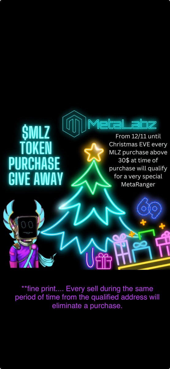 Meta_labz's tweet photo. Good day everyone!
Hope you are on track for seasonal celebrations….
Times ticking….
Our #giveaway edges ever closer…
#MetaLabz
#MetaRangers https://t.co/YlJ9CVuzvw
