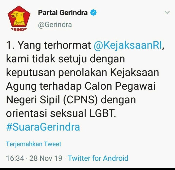 AdrianKima83835's tweet photo. Oooo Gerindra pendukung LGBT toh?
Pantesan aja anaknya si Gemoy melambai tralala.. https://t.co/Ncqb4uLVpi