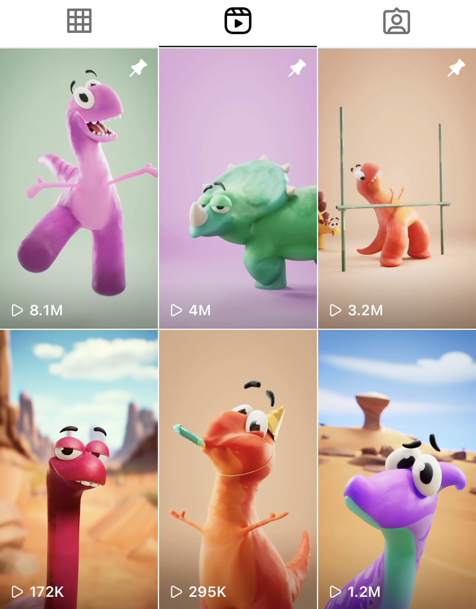 In the last 30 days, the Claynosaurz IG has grown from 1K to 62K followers

During this time, we've shared 7 IG Reels
• Views: 17M
• Shares: 274K
• Likes: 913K

It makes me so happy seeing people discover <a href="/Claynosaurz/">Claynosaurz</a> 🌋 

This is just the start. Fired up for an epic year of