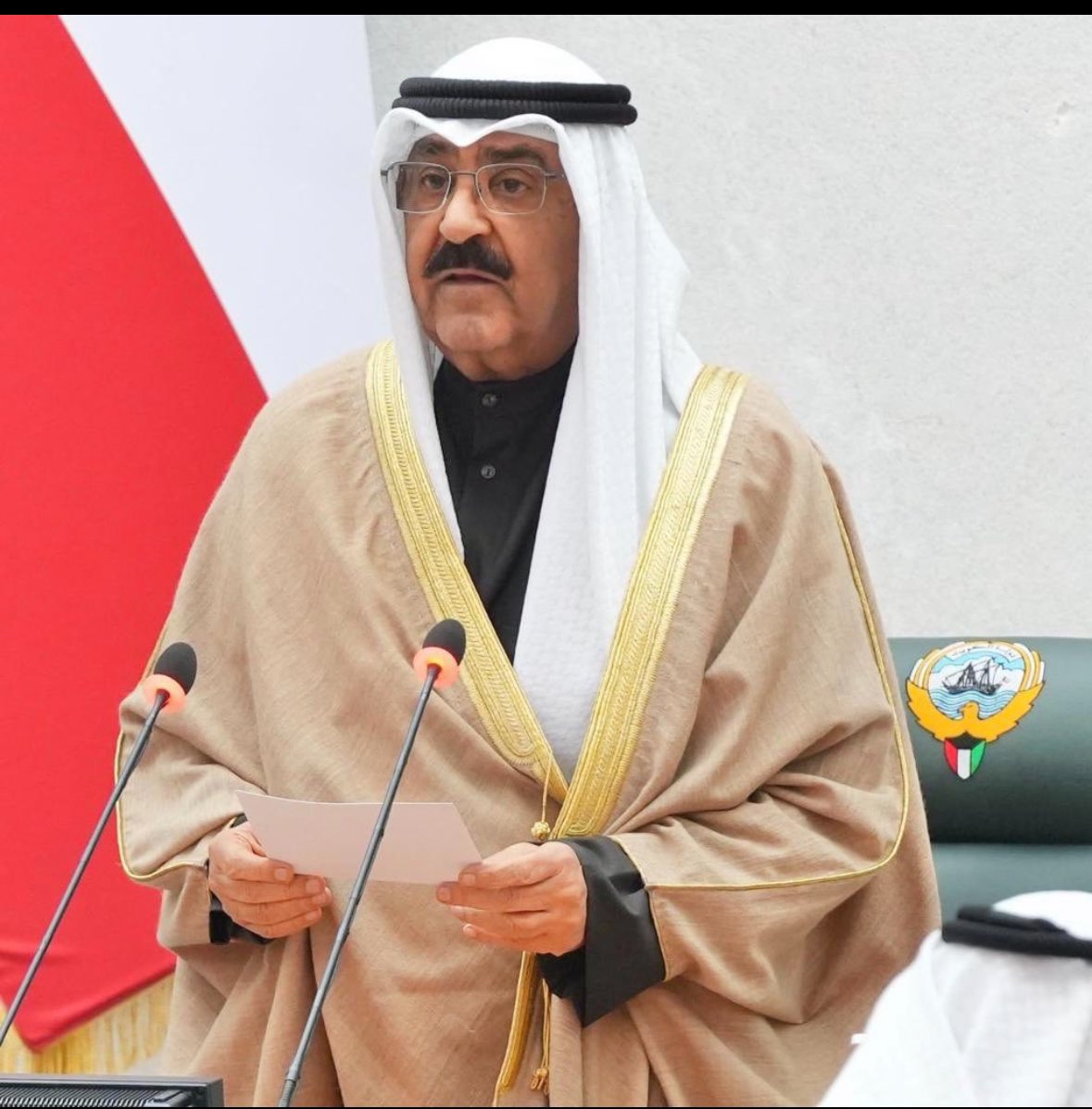 ندعوا الله تبارك و تعالى بالتوفيق و السداد لحضرة صاحب السمو امير البلاد المفدى
الشيخ مشعل الاحمد الجابر الصباح 
حفظه الله و رعاه بمناسبة توليه 
مقاليد الحكم وادائه اليمين الدستورية