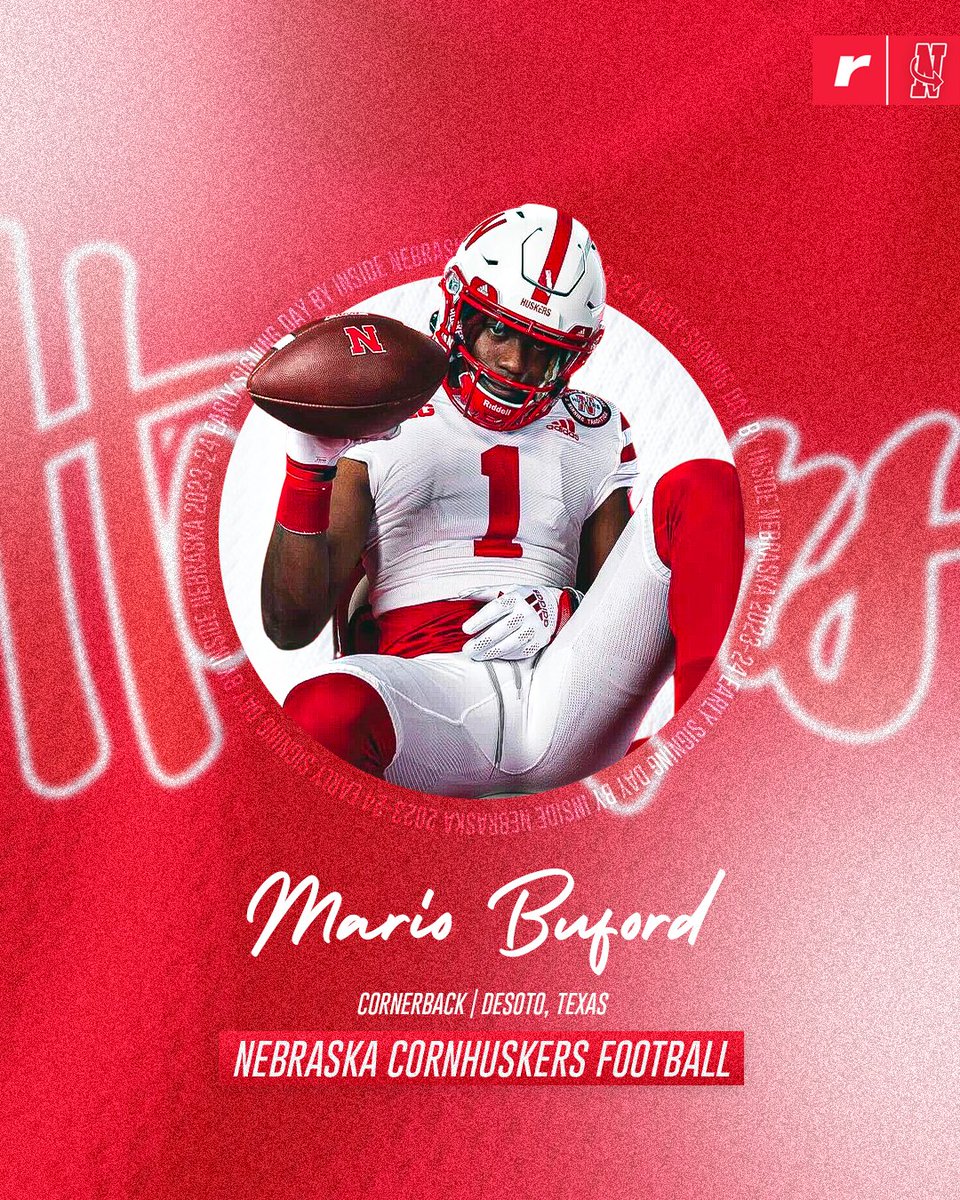 ✍️ SIGNED: Mario Buford (@riogocrazy) The Texas star defensive back is set to join his brother Marques in the #Huskers secondary. 🔗 nebraska.rivals.com/news/nebraska-…