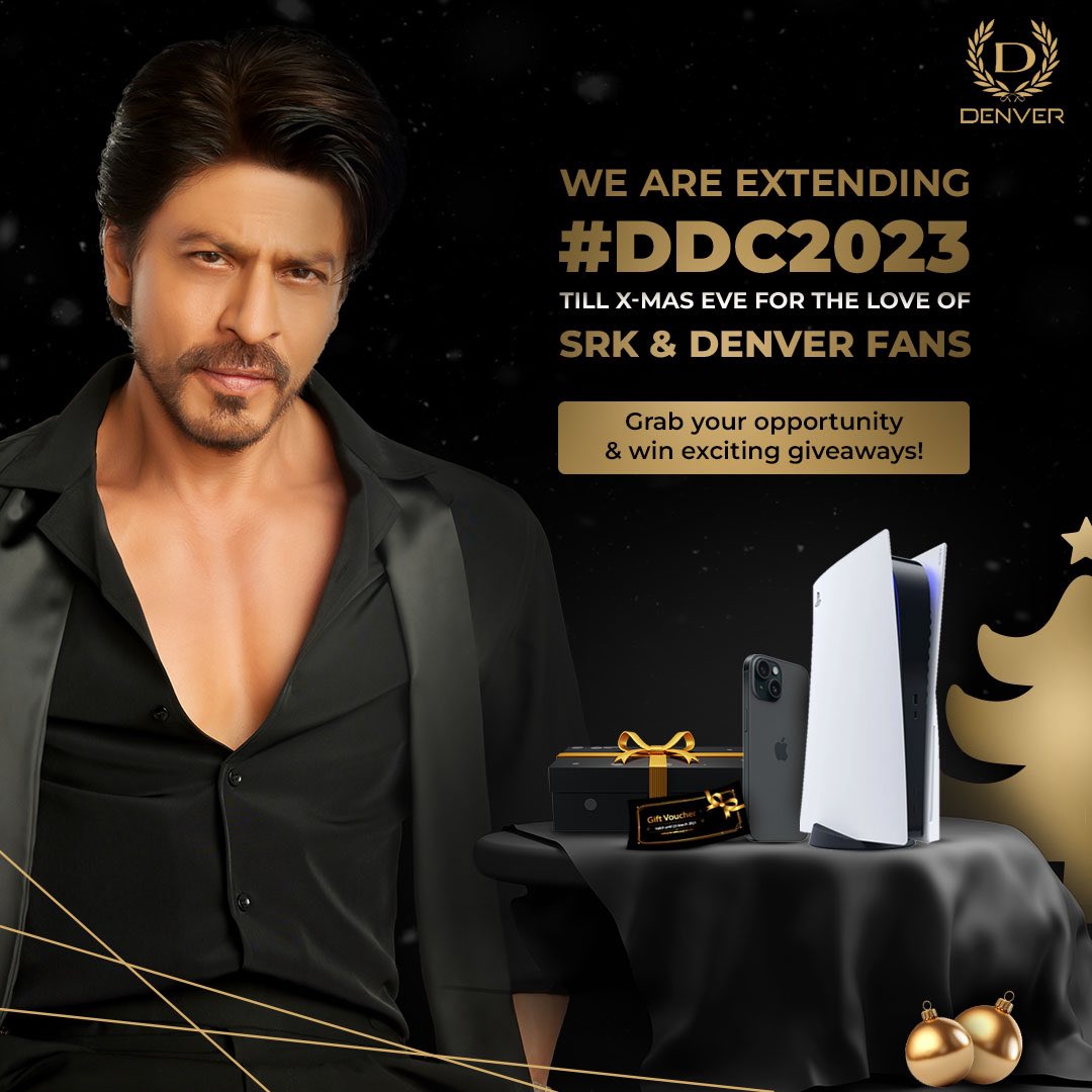 We are overwhelmed with your increasing demand to extend the #DDC2023! If you still haven't participated, here's your chance to shine!

Please check the link for further details: bit.ly/3SQQTE3

#DenverForMen #ScentOfSuccess #ShahRukhKhan #DenverDanceChallenge