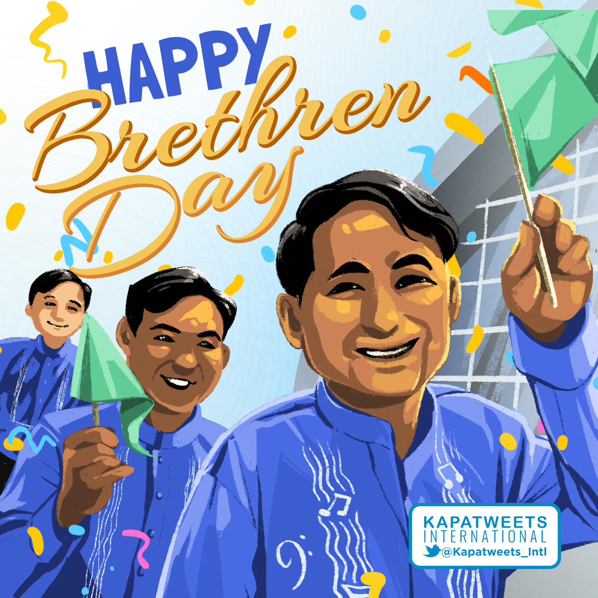 Kapatweets_Intl's tweet photo. It’s time to celebrate the love in our brotherhood. 

Happy Brethren Day and Happy Grand Fiesta ng Dios, MCGI Kapatweets! 

A million thanks to God for this day! @mcgidotorg

#MCGIFiestaNgDios #MCGIBrethrenDay https://t.co/E9cvQqeCUH