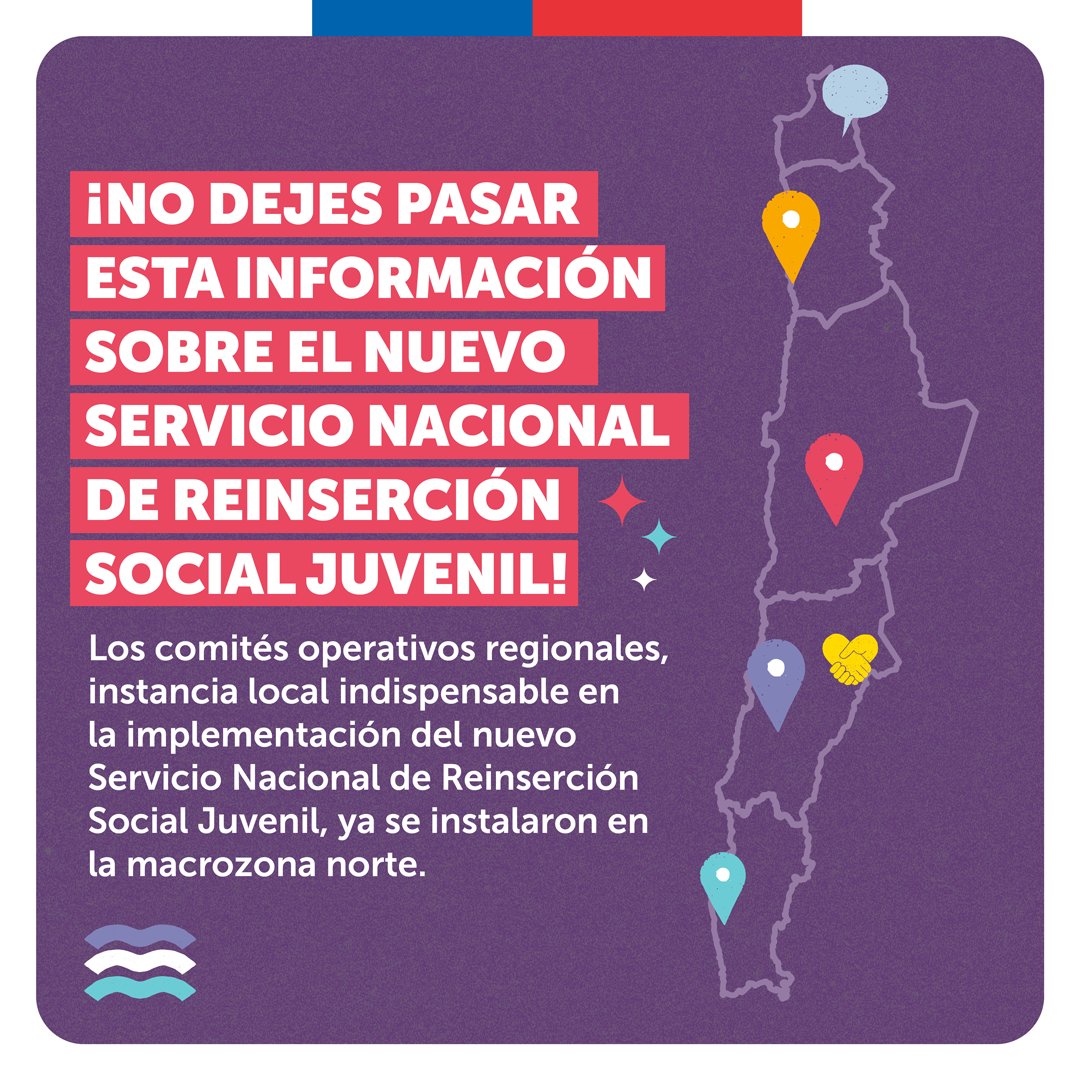 Sename_gobierno's tweet photo. ⚖️Este último trimestre se instalaron los comités operativos regionales del Servicio Nacional de Reinserción Social Juvenil en las regiones de la macrozona norte.

#EsDeTodaJusticia ⚖️ avanzar por más seguridad pública y reinserción juvenil.

👉🏼 Más en https://t.co/0OkLNui9jH https://t.co/jZBi7AgsEh
