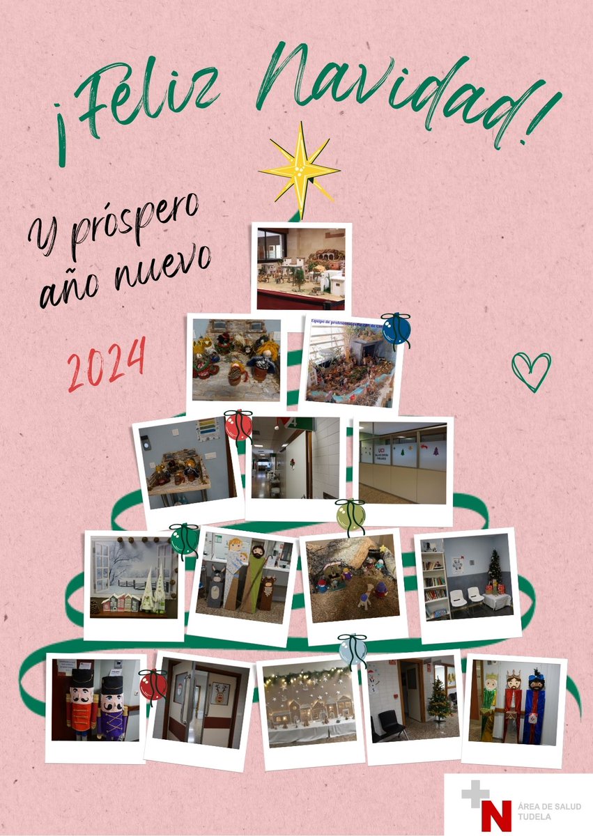 AreaSaludTudela's tweet photo. 🎄Cuando se aproxima la Navidad,
🎄🎄 en #HospitalTudela
🎄🎄🎄 y en los centros de salud
🎄🎄🎄🎄 y consultorios del Área de Salud de Tudela
 🎄🎄🎄🎄🎄nos gusta humanizar nuestros espacios
Desde el Área de Salud de Tudela, un año más,
FELIZ NAVIDAD Y PRÓSPERO 2024 https://t.co/ez6B9oWRfs