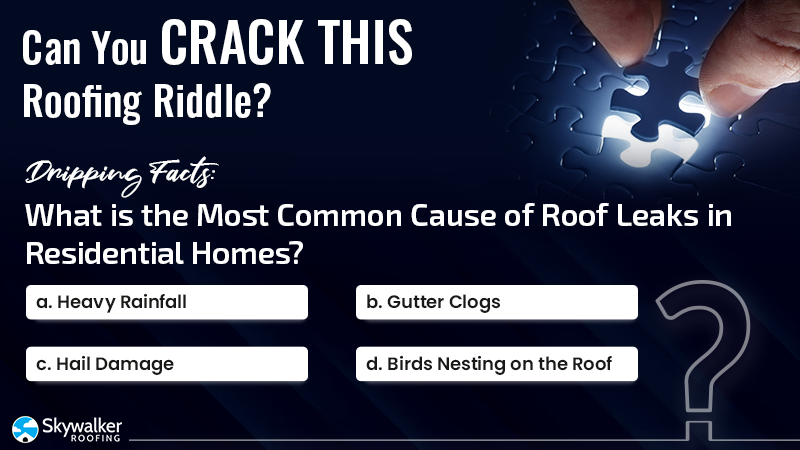 SkywalkerRoofer's tweet photo. Test your knowledge and see if you can crack this #roofingriddle. The answer may surprise you. Leave your answer in the comments and share this post with your friends. We will reveal the correct answer soon. Stay tuned!

#skywalkerroofing https://t.co/S0ipBiyXLg