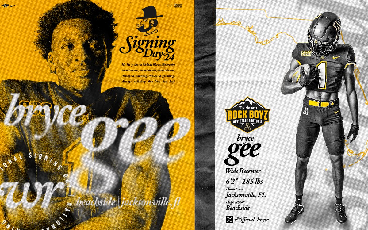 ✍️ 𝗪𝗲𝗹𝗰𝗼𝗺𝗲 𝗧𝗼 𝗧𝗵𝗲 𝗥𝗼𝗰𝗸 ✍️

Excited to add <a href="/0fficial_bryce/">Bryce Gee (3🌟wr)</a> to the #AppFamily!

#GoApp #RockBoyz24