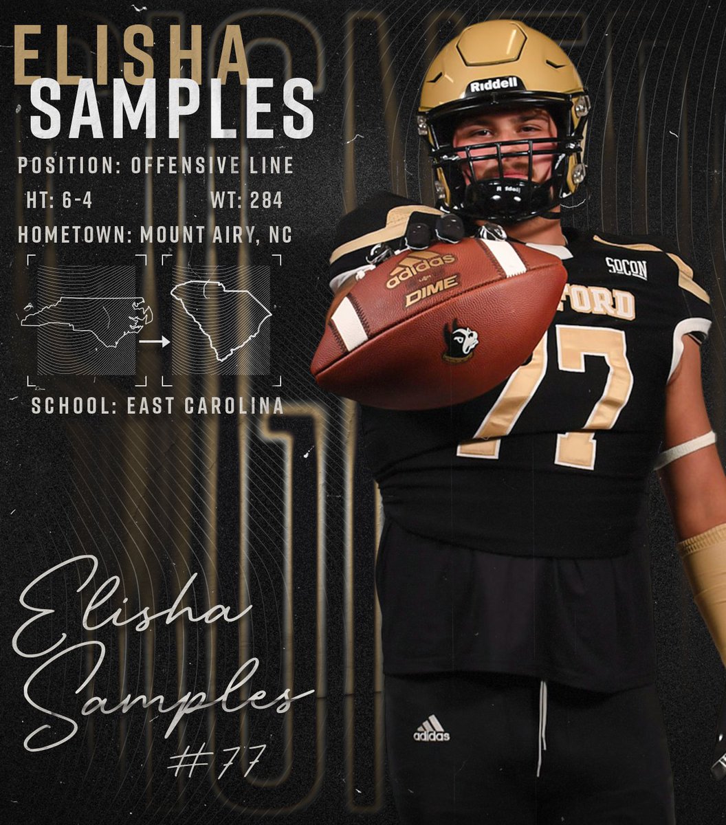 A transfer from East Carolina, Elisha Samples joins the Terriers on the offensive line.