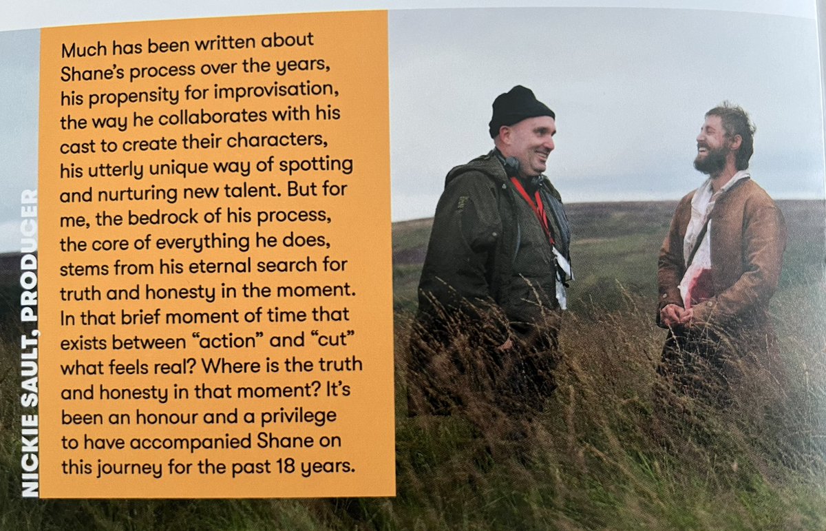Watch Shane’s incredibly inspiring #DavidLeanLecture on the <a href="/BAFTA/">BAFTA</a> YouTube channel, link in the tweet below. Unfortunately his Q&amp;A hasn’t been posted yet, hopefully it will be 🙏🏻🤞 And here’s a little quote I wrote for the accompanying brochure. Such a HUGE honour to be asked 🧡