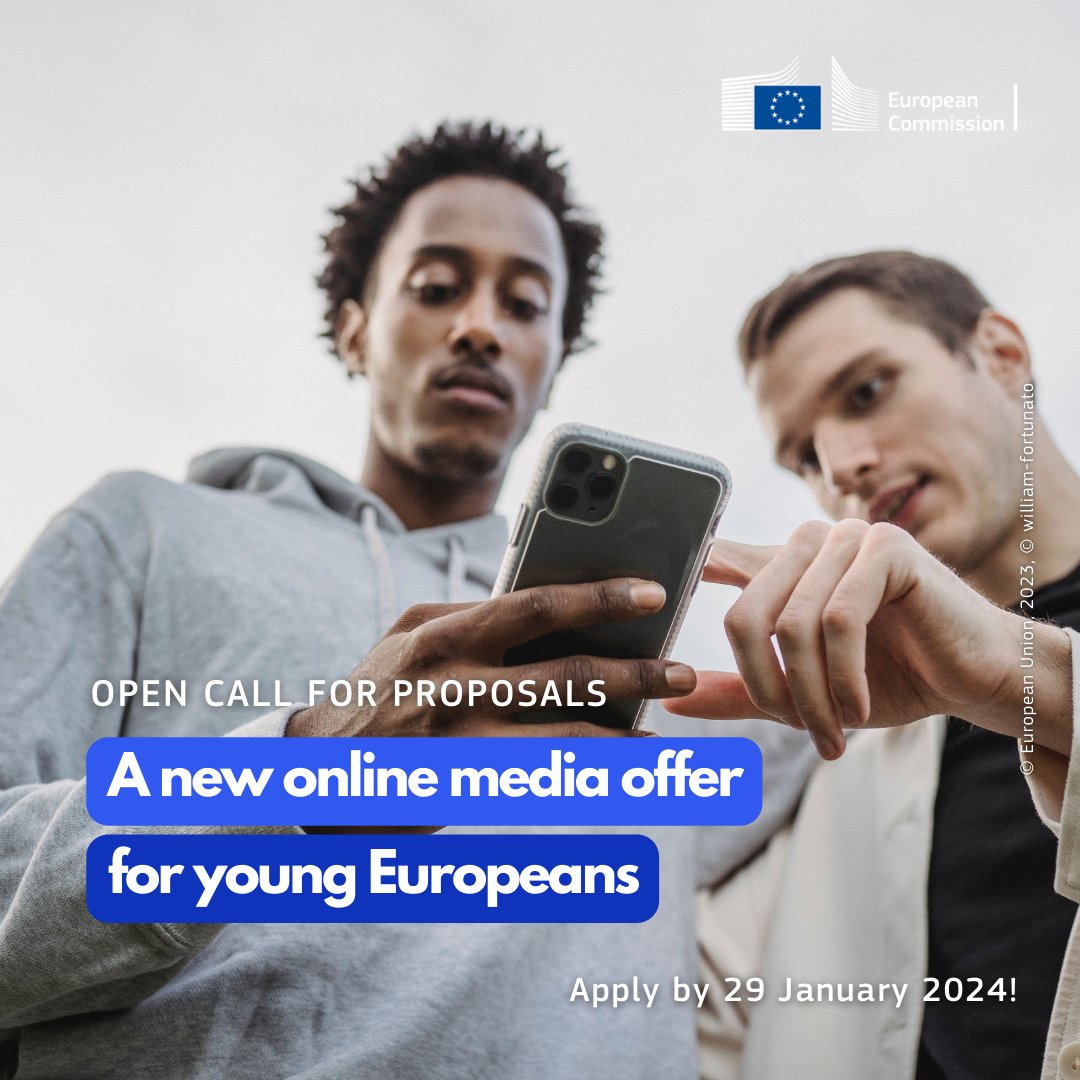 📢Deadline alert! A month left to apply for the #CallForProposals 'A new online media offer for young Europeans'! #YouthOrganisatios with the ambition to set-up cross-border journalism projects, join together and submit your proposals by 29 January 2024. europa.eu/!33tFkD