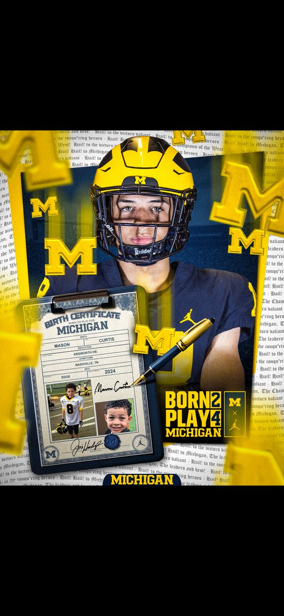 Let’s do it〽️ #GoBlue #Born2Play4Michigan @UMichFootball