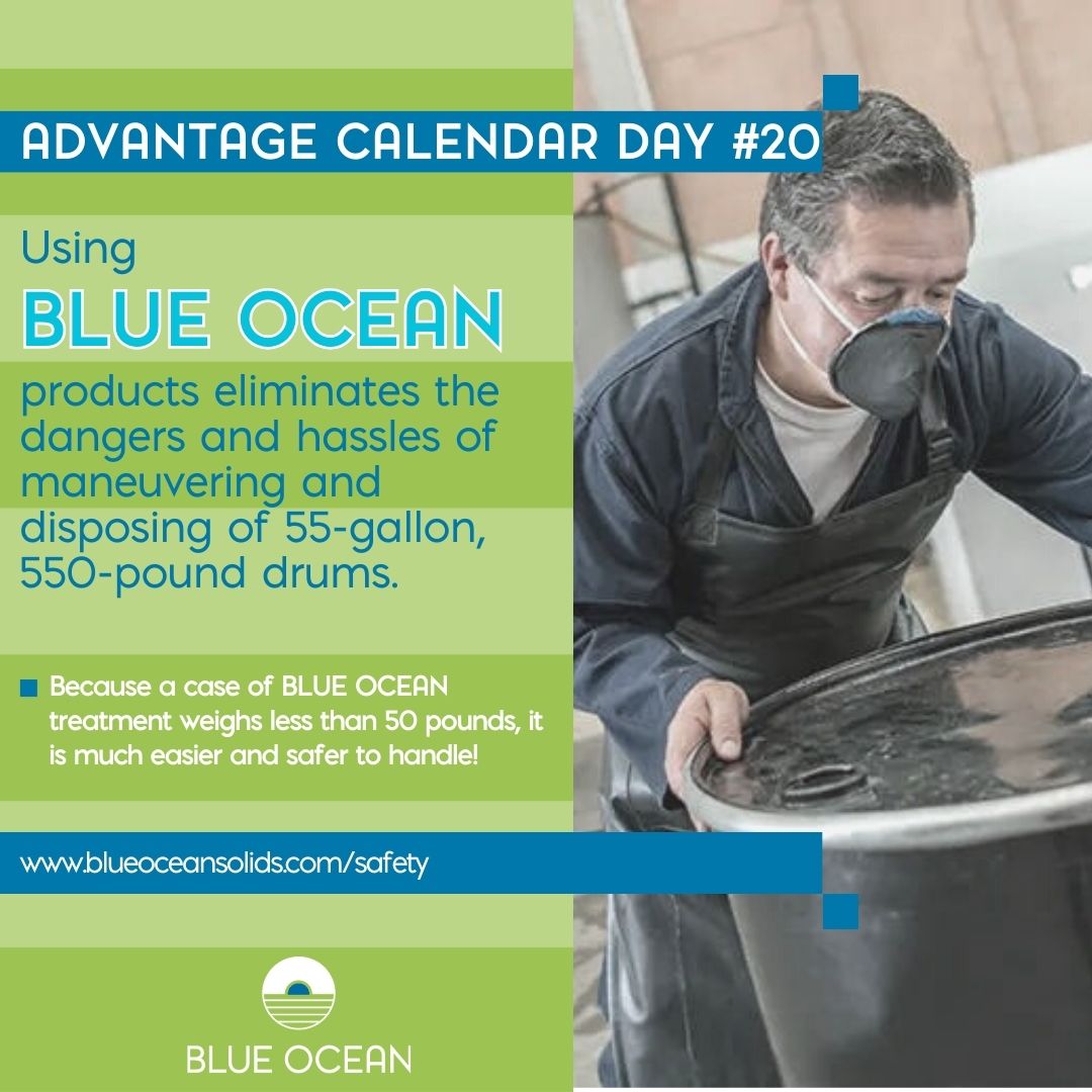 And just like that we are at Day #20🗓… There is no better way to improve SAFETY in your water treatment program than eliminating the 55-gallon, 500-pound drums🛢of hazardous liquid! Switching to BLUE OCEAN🌊 for your water treatment pr...
linkedin.com/posts/blue-oce… 

#DitchTheDrum