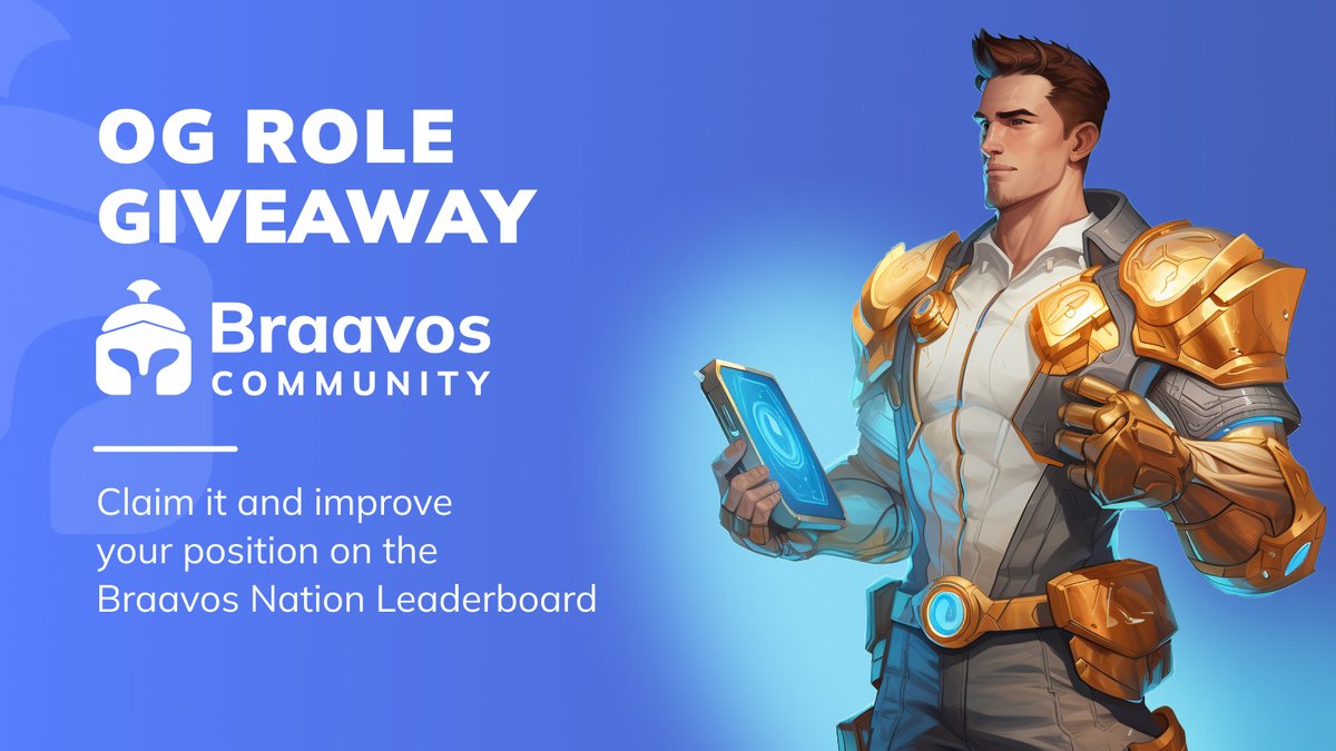 📢 Exciting Announcement! 📢

We're launching the OG role - a fantastic opportunity for you to climb higher on the Braavos Nation leaderboard! 🌟

This OG role is a milestone that proves your involvement in our community and its mission.

Keep reading 👇