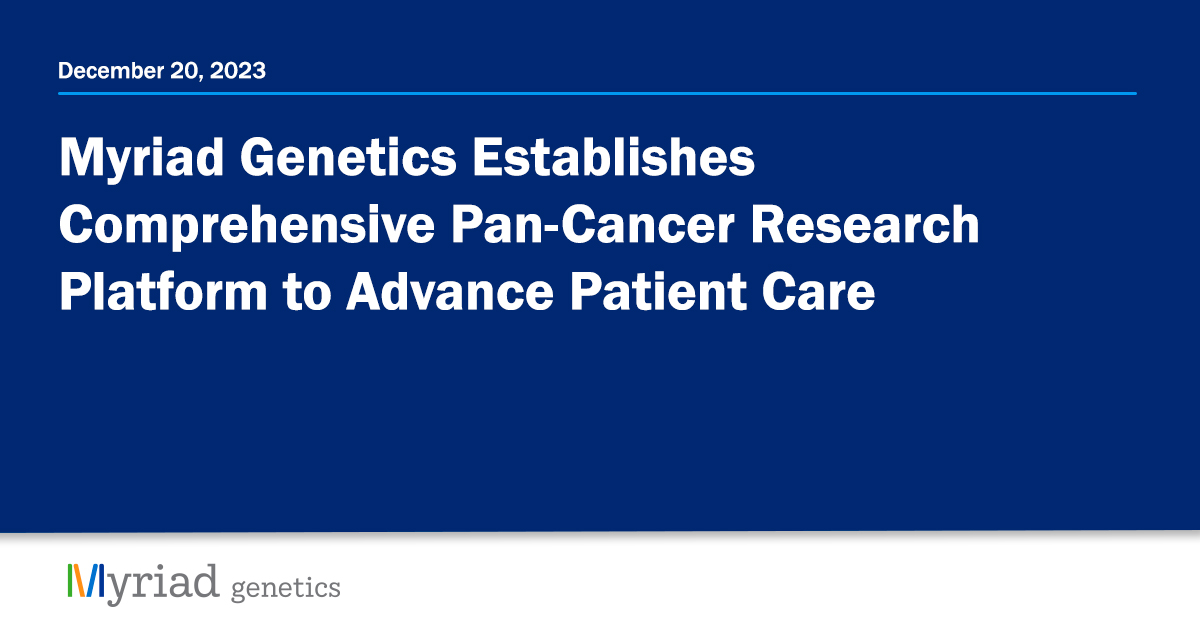 News: We're excited to announce the launch of the Myriad Collaborative Research Registry™ (MCRR). Formerly known as the Precise Treatment Registry, the MCRR includes new data across germline and tumor testing results from Myriad’s cancer products on more than one million
