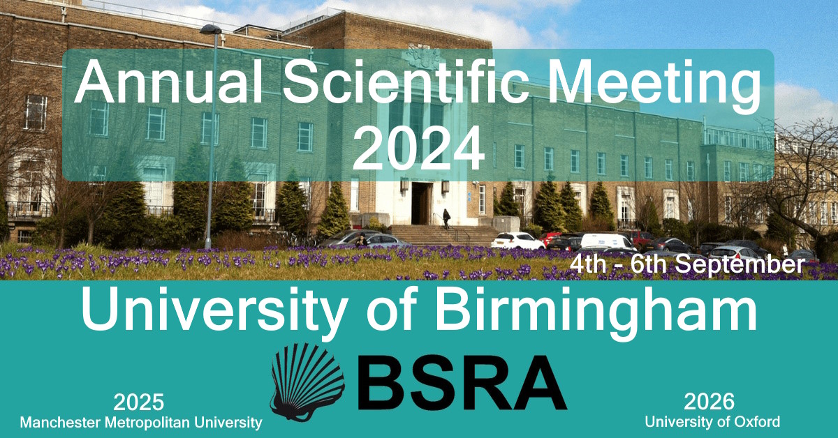 Before switching off for xmas, make sure you've got BSRA's Annual Scientific Meeting 2024 in your calendar - 4th – 6th September 2024, University of Birmingham. @unibirmingham #ageing #biology #research Details to follow here and on the website: bsra.org.uk/bsra-asm-2024/