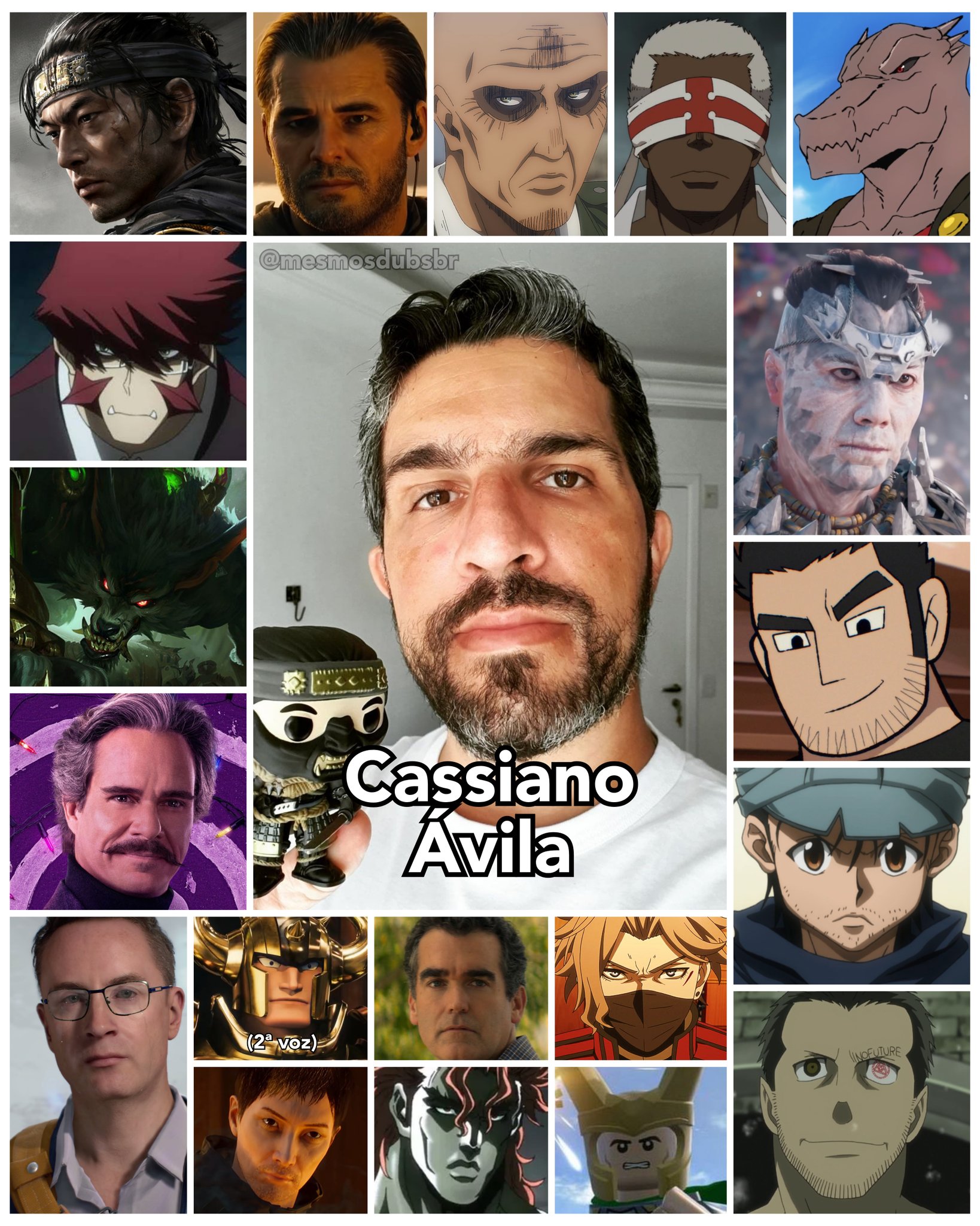 Personagens Com os Mesmos Dubladores! on X: Em tempos recentes na dublagem,  esse fantástico artista tem crescido cada vez mais! Simplesmente Vini  Estefanuto, excelente dublador e diretor! Vini dubla o Gojo em