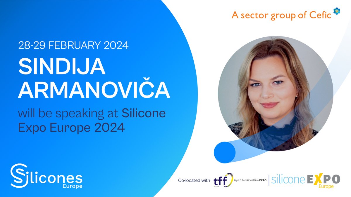 Don't miss it: Sindija Armanoviča will be giving a presentation at the #SiliconeExpoEU, Feb 28-29 - one of the highlights of the year for our industry.

Mark your calendars, see Sindija's talk, and visit us at Stand 142! #SolvedWithSilicones👇silicone-expoeurope.com <a href="/ExpoSilicone/">Silicone Expo</a>