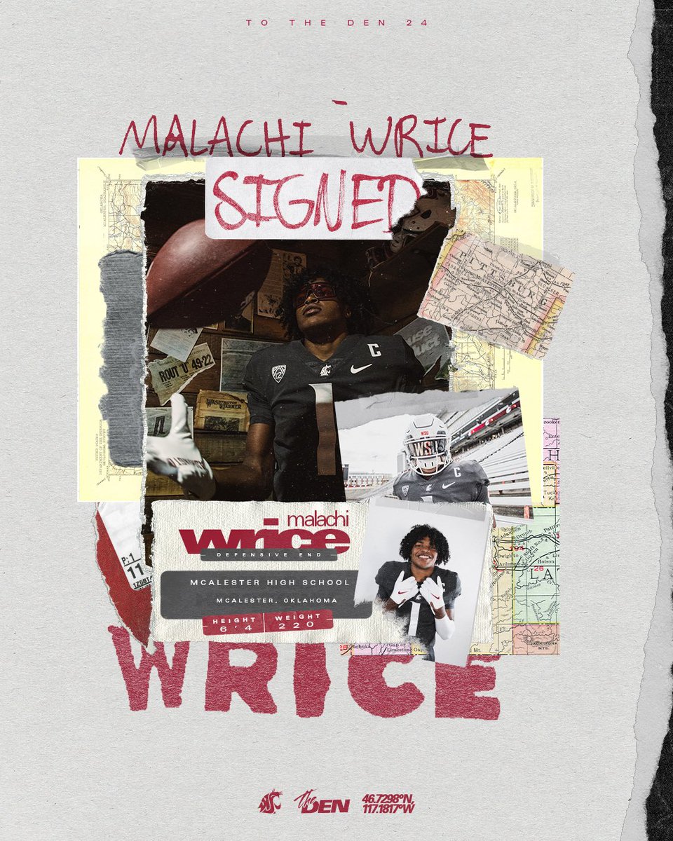 The newest Coug joining #TheDen, <a href="/Wrice_Malachi/">Malachi Wrice</a> ‼️

#GoCougs | #WAZZU | #ToTheDen24