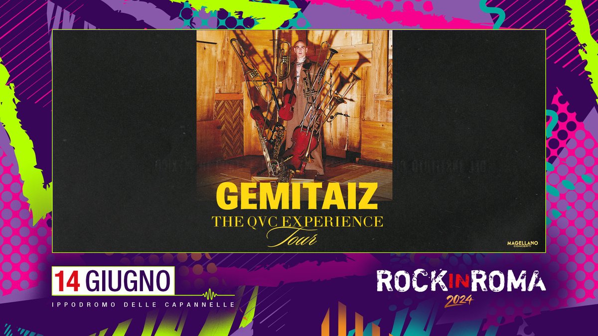 Gemitaiz annuncia 'THE QVC EXPERIENCE' un tour che ripercorrerà i dieci capitoli della saga che ha segnato la storia del rap italiano negli ultimi quindici anni insieme alle sue hit storiche 14 GIUGNO | @TheTrueGemitaiz @ Rock in Roma 📍Ippodromo delle Capannelle 🎟su TicketOne