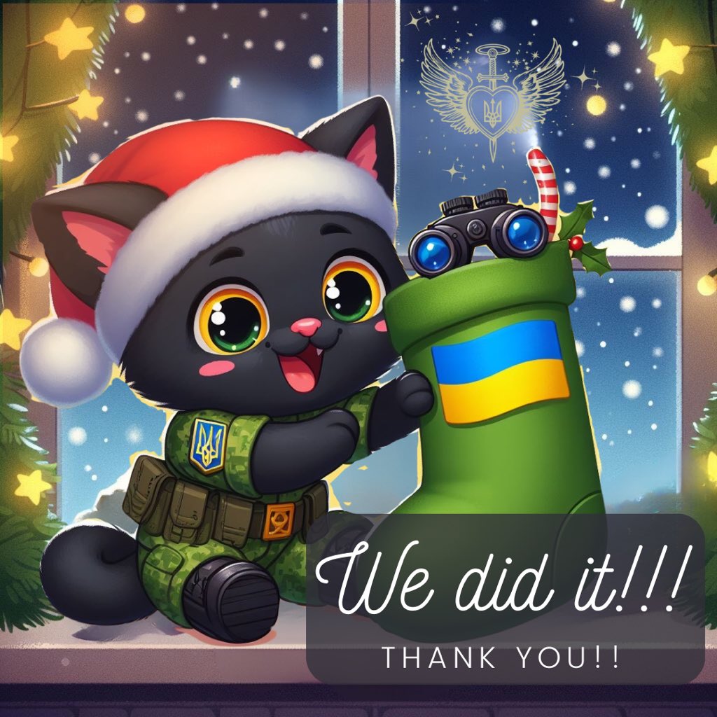 mishas_angels11's tweet photo. 🙏🏻Misha is SO excited to say that thanks to all of you &amp; a generous #fella, we’re able to close our PVS-14 fundraiser

🎅🏻This’ll be an amazing present for the 1st Pres. Brigade

💙💛 Thank you to every single person who shared &amp; donated — it means the world to Misha &amp; our heroes https://t.co/Nfw7Ag1yBl