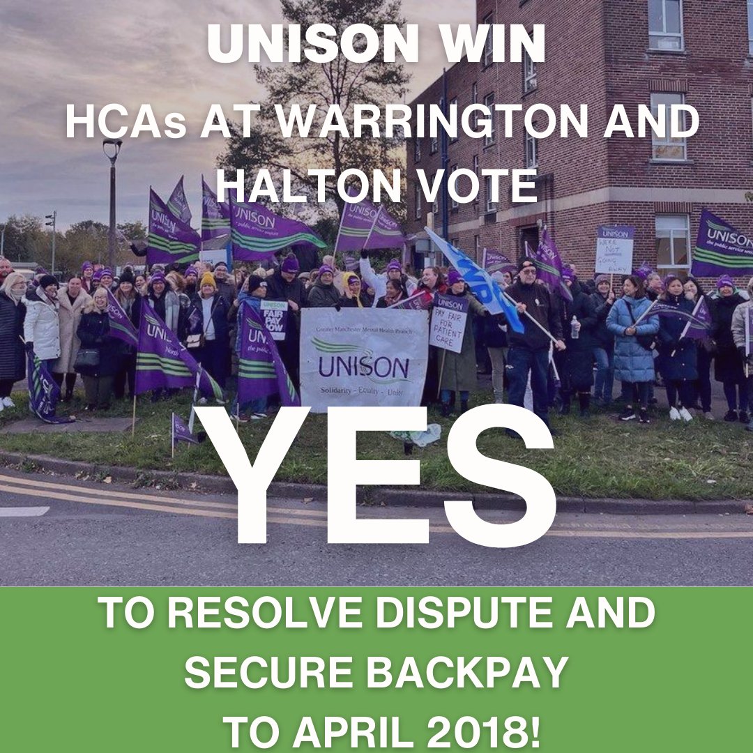 📣Sensational win from the Healthcare Assistants at WHH Trust📣 Following 9 days of industrial action, the Trust was finally forced to meet workers demands with an offer of retrospective regrading and back-pay to April 2018, which has been overwhelmingly accepted by members 🙌