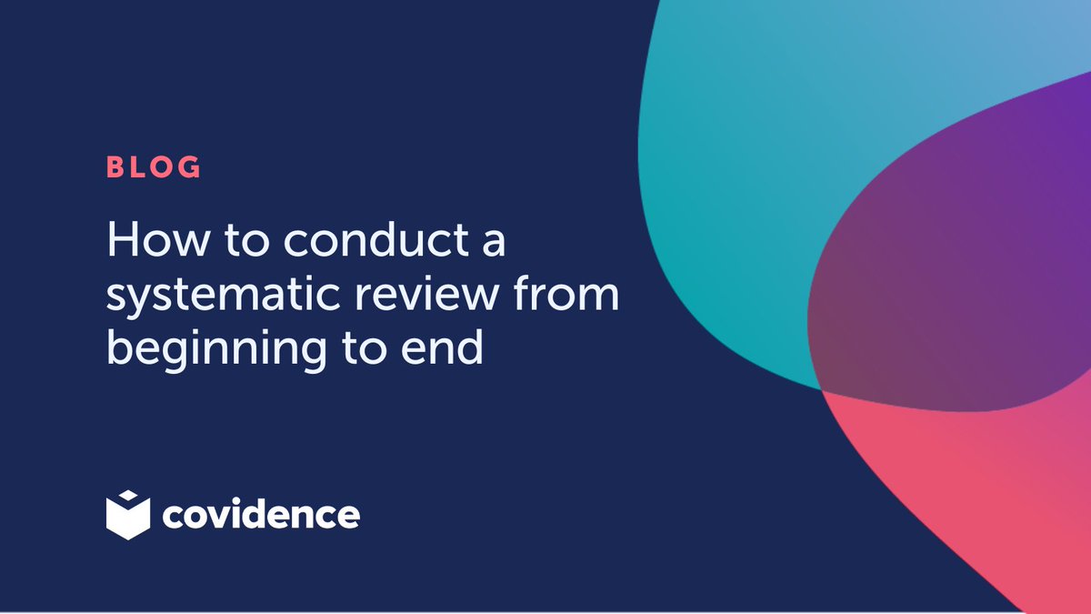 Starting your Systematic Review in the New Year or know someone who is? 

Take a look at our helpful step-by-step blog on the big task ahead.

Don't forget to share!

bit.ly/3Ls9AbT 

#SystematicReview #Covidence
