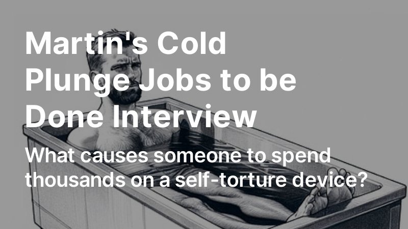 A new jobs to be done interview is live! After the interview we dive into ideas about how product improvements can address anxieties and accelerate sales. chrisspiek.substack.com/p/martins-chil…