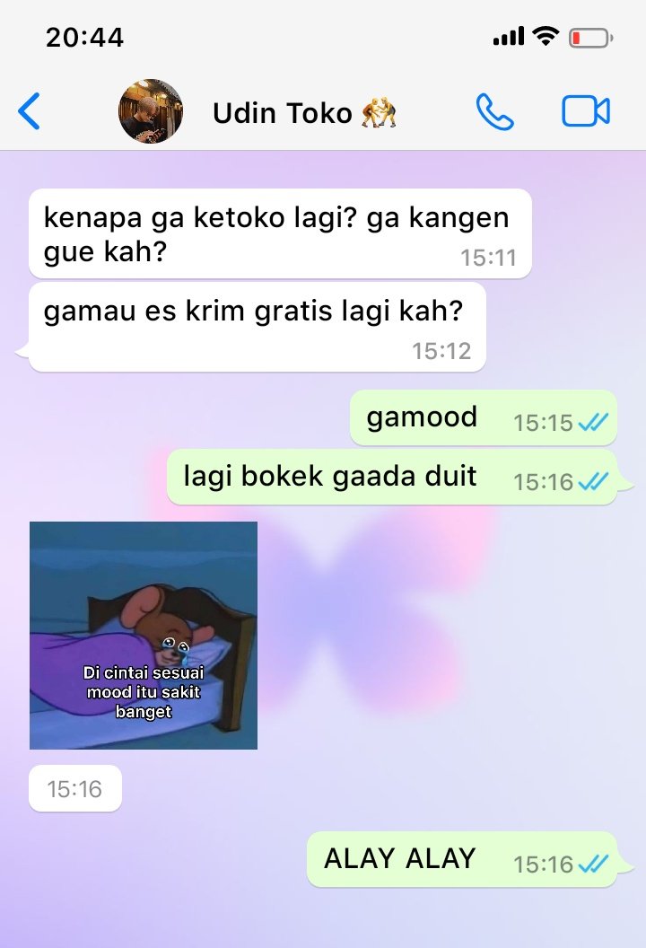 piebhee's tweet image. mood mencintai

haechan fewtweet
#TokoUdinStory