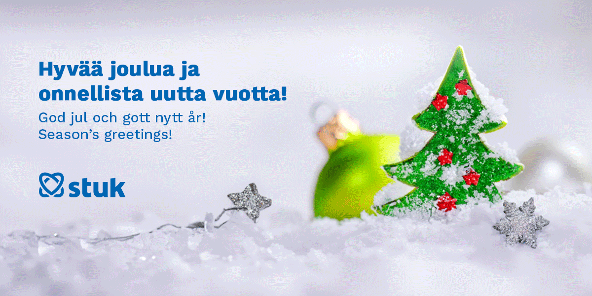 STUK_FI's tweet photo. Arkihuolesi hetkeksi sivuun heitä, vaan älä riisipuuroa yli keitä! Kiitos kuluneesta vuodesta seuraajamme, asiakkaamme ja yhteistyökumppanimme. Toivotamme hyvää ja turvallista joulunaikaa kaikille! https://t.co/9JCyo05hLF