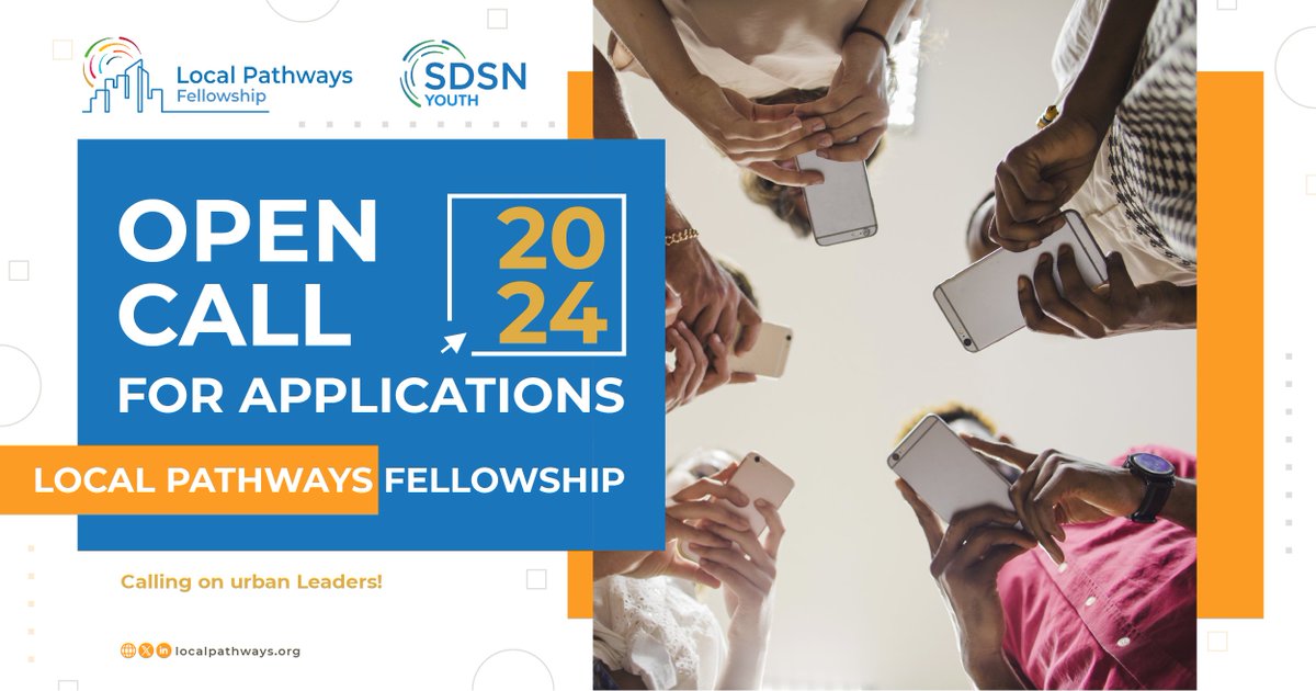 📣 OPPORTUNITY ALERT: Passionate about #sustainablecities? Join the global movement of #youth urban leaders committed to #SDG11! Apply for the 2024 @LocalPathways Fellowship to unlock the tools you need to drive sustainable change ✊ Submit by Jan 22 ➡ bit.ly/48dv1Hk