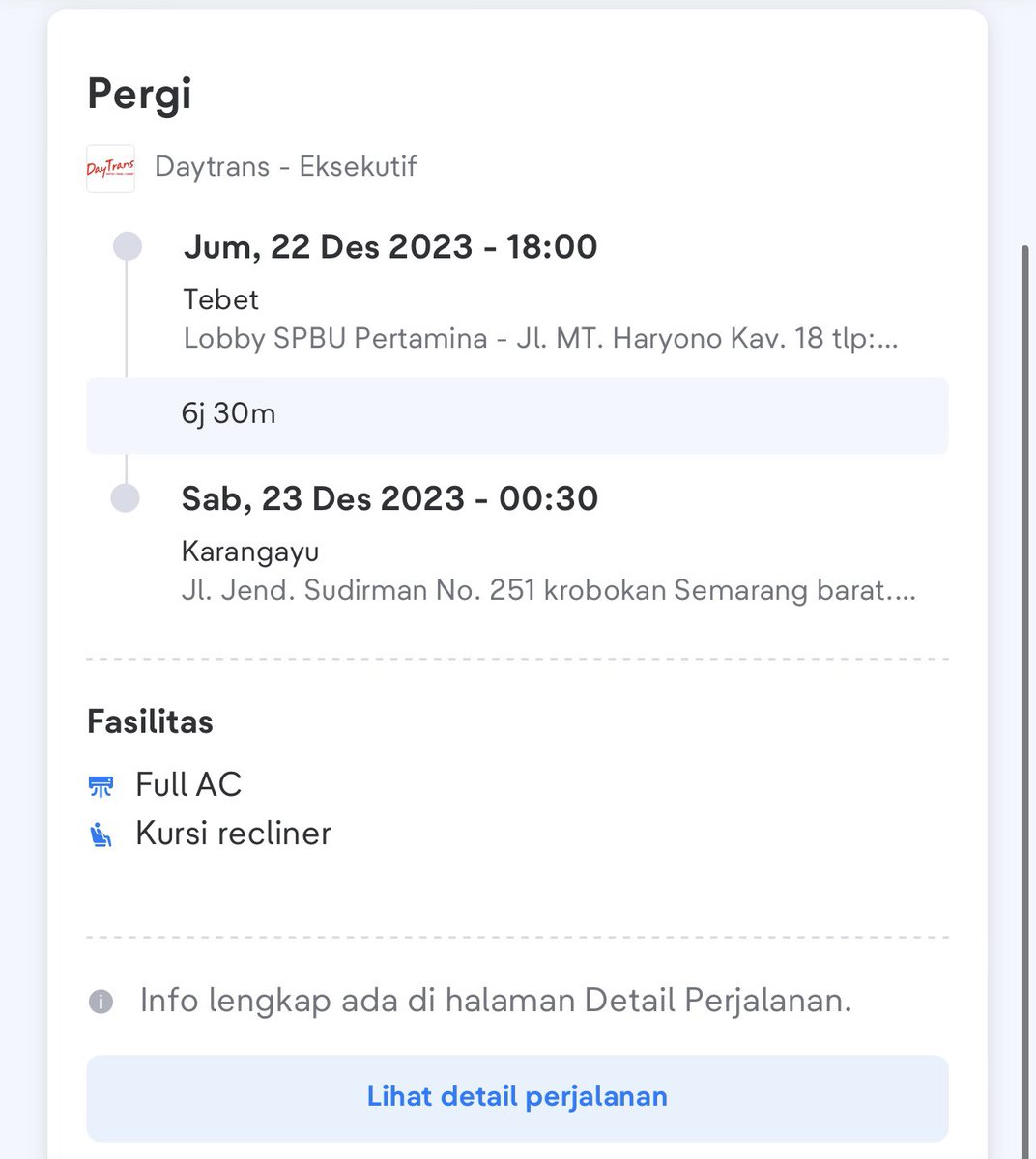 dvndbulan's tweet photo. WTS tiket bus daytrans Jumat 22 Desember 2033 jam 18.00 jual rugi 250 aja huhihi https://t.co/bU59l9FfLN
