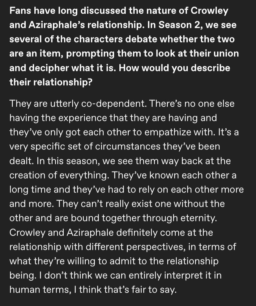 “They can’t really exist one without the other and are bound together through eternity.” DAVID 😭