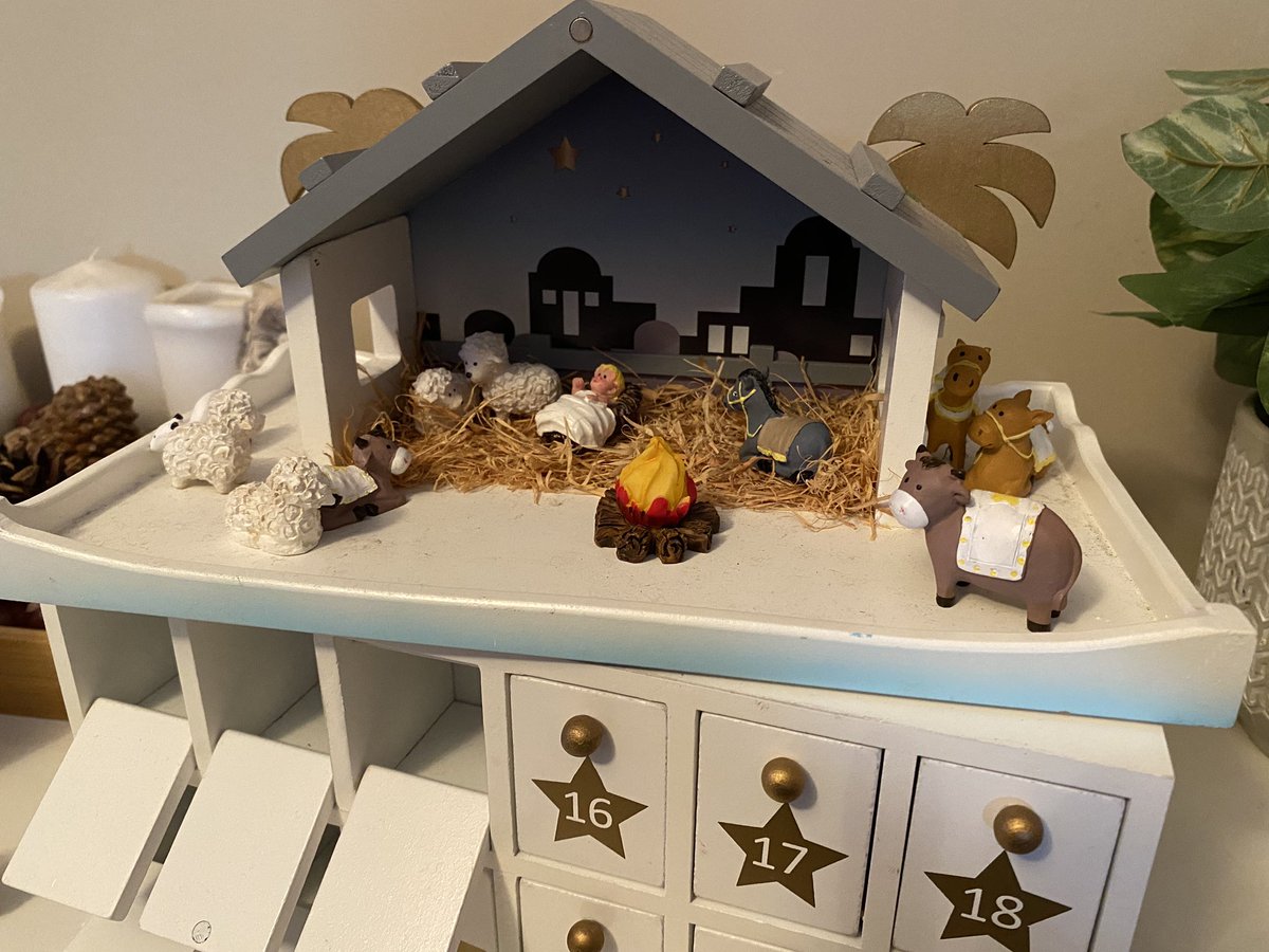 Baby Jesus was stored in the wrong drawer (he’s supposed to 24th Dec), we’re still waiting on Mary and Joseph so our nativity scene is more like Home Alone.