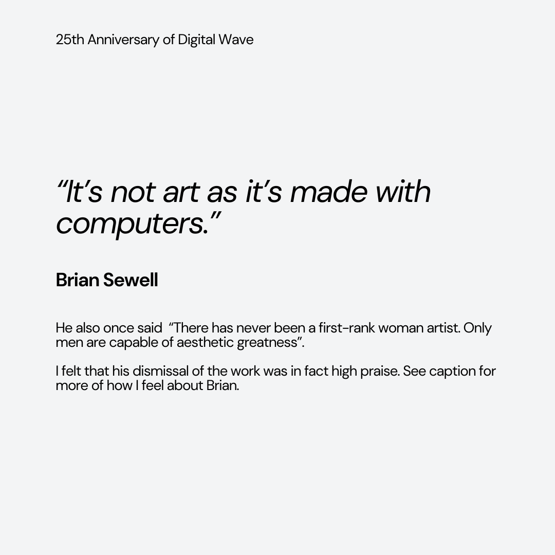 dr_juliefreeman's tweet photo. We had such positive response to the Digital Wave from almost everyone... 😜 I felt that Brian Sewell's dismissal of the work was, in fact, high praise 😆

#digitalwave #dataart #digitalart #largescaleart #technology #dataasart #interactiveart #JulieFreeman #ICA #UKArt https://t.co/Qnnux4ux9M