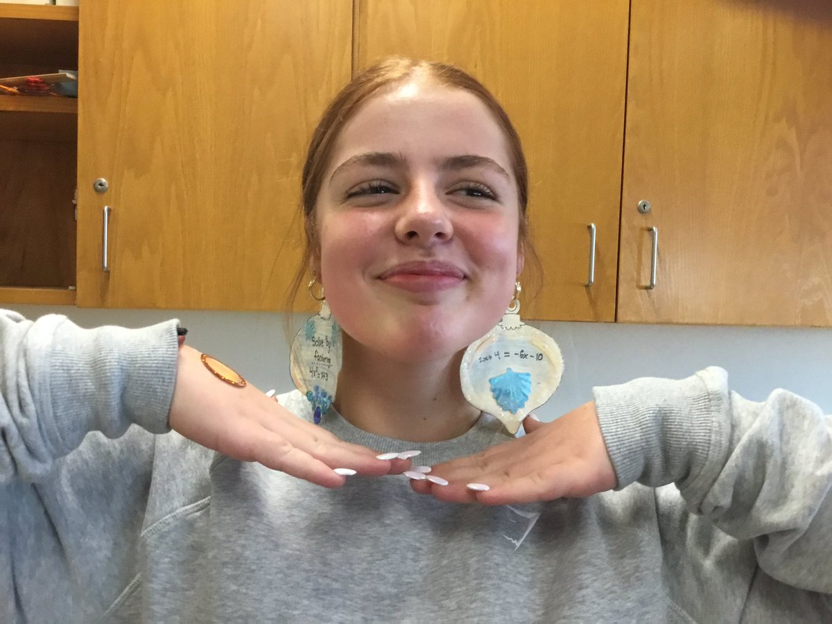 When you turn your #pantherproblem ornaments into #pantherproblem earrings…. <a href="/RVSDPanthers/">River Valley School District</a> <a href="/rvhspanthers1/">River Valley High School</a>