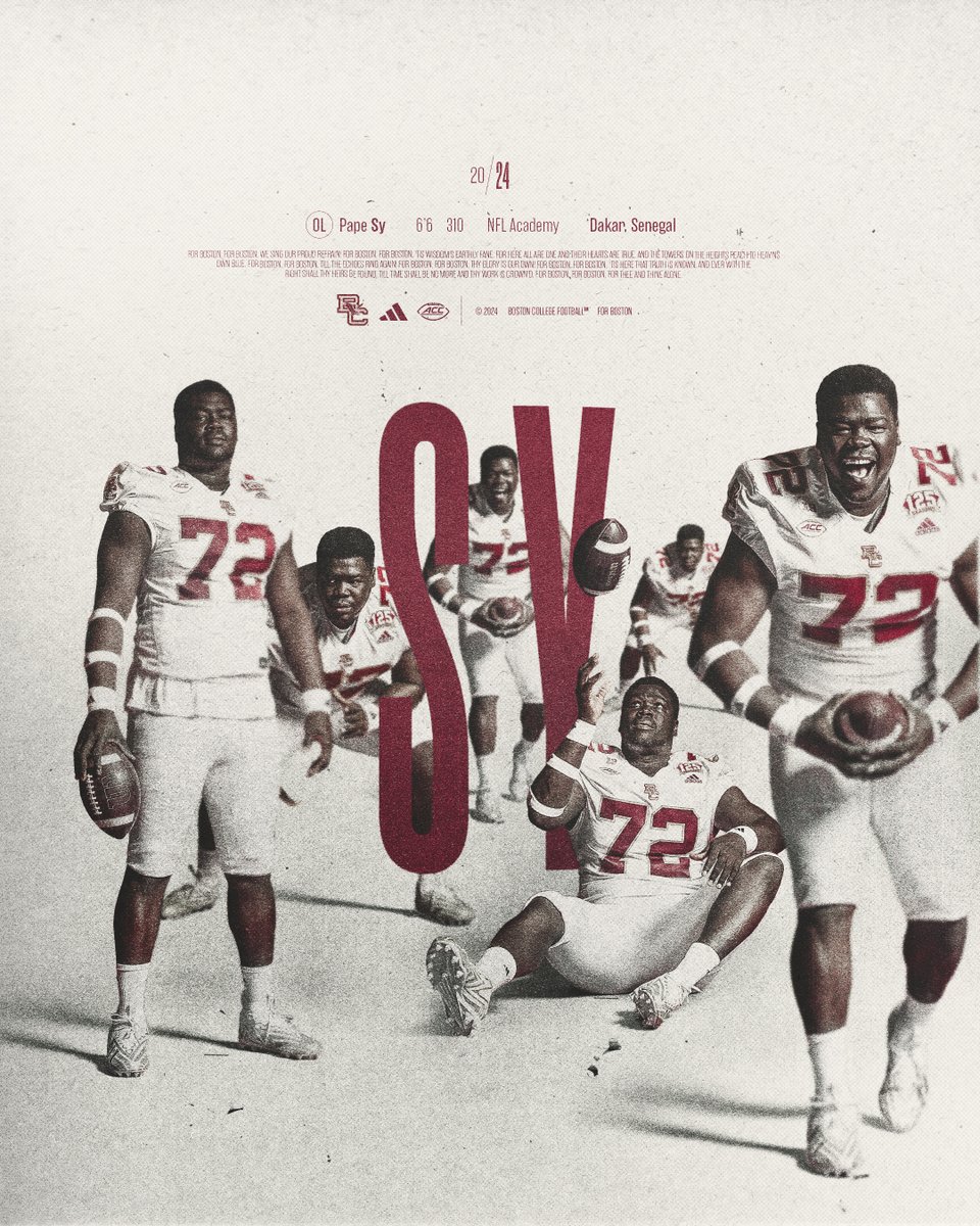 Boston College Football National Signing Day Graphic: Pape Sy