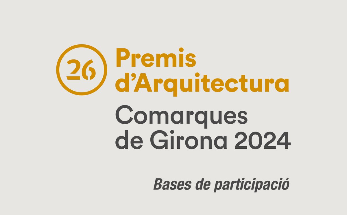 🏅 Oberta la convocatòria per participar en els #Premis d'#Arquitectura de les Comarques de #Girona 2024 🏗️ S’hi poden presentar obres finalitzades entre l’1 de gener i el 31 de desembre de 2023 Consulta les bases ➡️ premisarquitecturagirona.cat