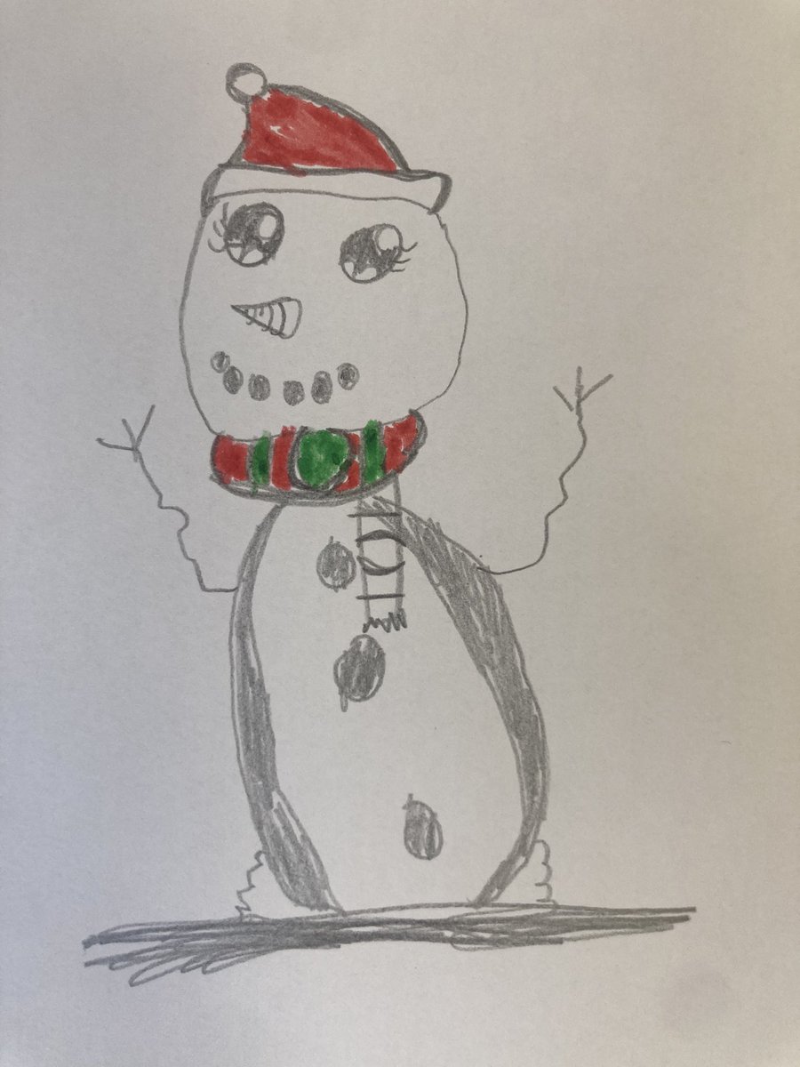 Class 2 enjoyed drawing a snowman. Thank you @artforkidshub