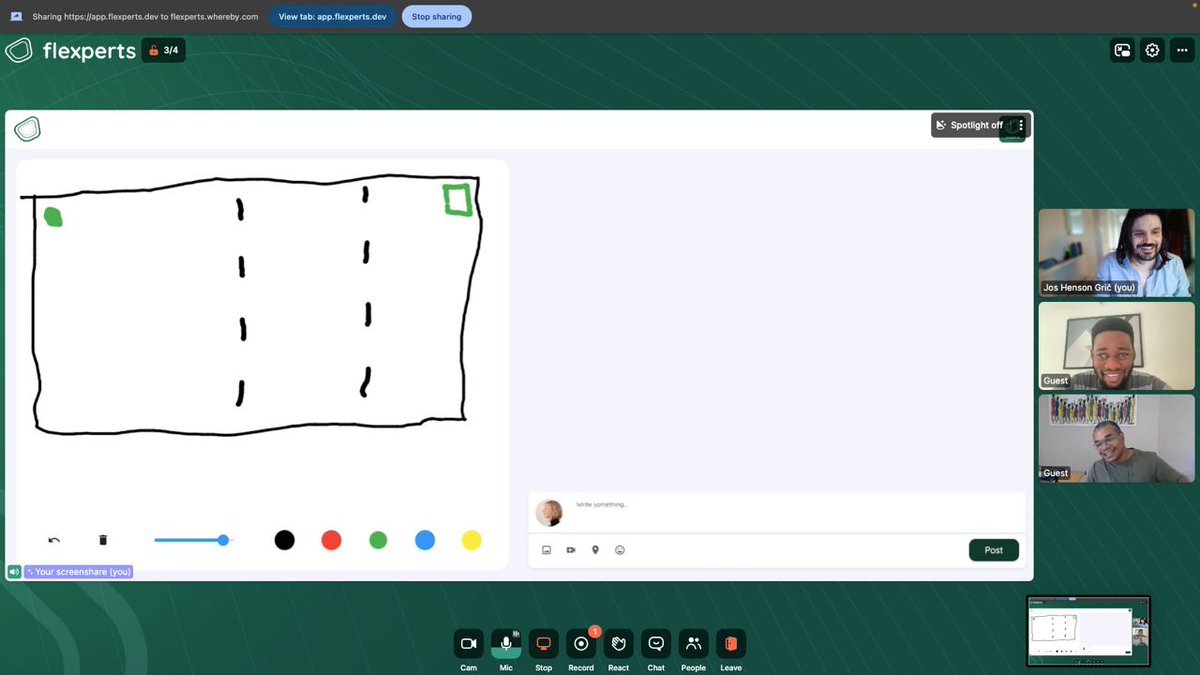 JosFML's tweet image. They may laugh at my &apos;art&apos;  - but the whiteboard really helps our amazing clients to explain their vision to the team @Iam_jeezi1 

🚦@flexpertsdev
Meeting Rooms ✅
Custom Widgets ✅
Documentation ✅
Ask a Flexpert ✅
Whiteboard ✅
Page Builder 🟡
Auto Debug 🟡

#buildinpublic
