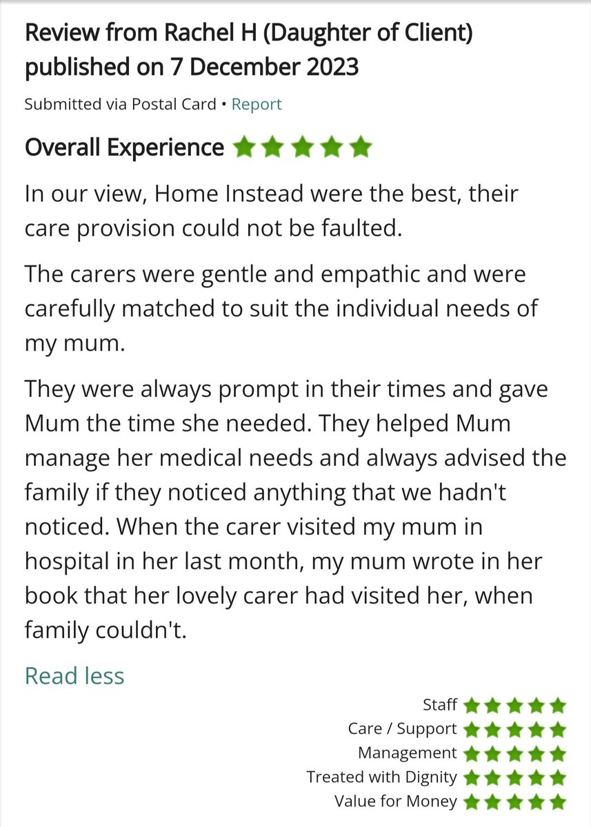 ⭐ 10 out of 10 ⭐

#perfectteam #proud #10outof10 #homeinstead #homeinsteaduk #rugby #lutterworth #daventry #dreamteam #reviews #5stars