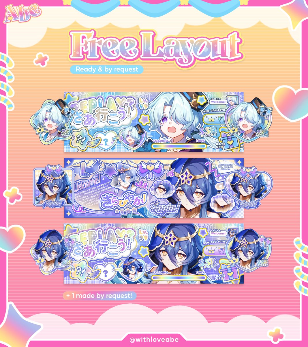 any interaction will be appreciated <3

karena tahun ini lagi banyak sedihnya, i want to spread happiness for everyone biar senangnya nular ke akuu 🫂 ada FREE LAYOUT untuk 4 orang (3 ready + 1 by req) 💞😼 cek reply untuk detailnya yap!

#zonaba #zonauang