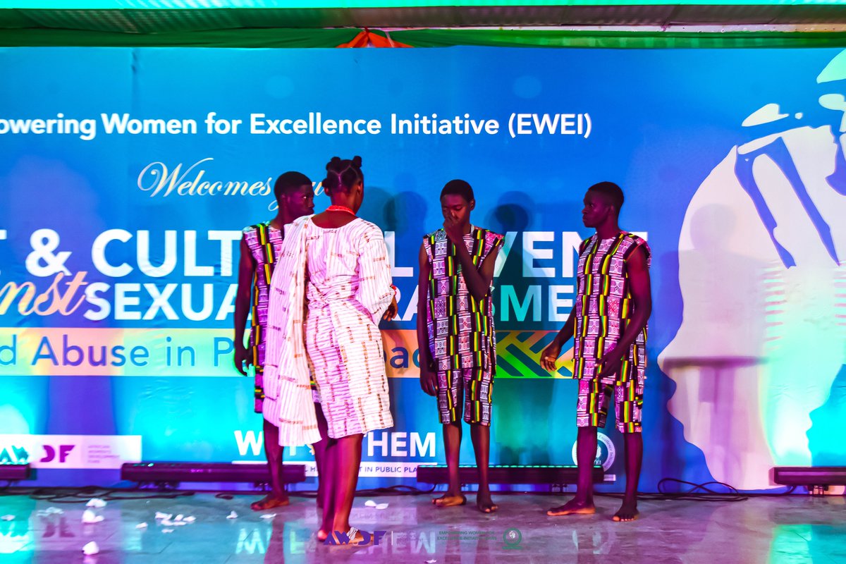 eweinigeria's tweet photo. With the support of  @awdf01 as part of the #WeForThem_ project activity , EWEI organised an Art and Cultural event against Sexual harassment and abuse in public spaces. The event showcased various forms of artistic expression, with the aim of advocating against SGBV. https://t.co/ffSJStwNBv