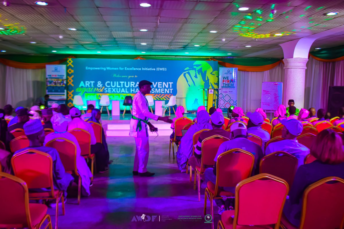 eweinigeria's tweet photo. With the support of  @awdf01 as part of the #WeForThem_ project activity , EWEI organised an Art and Cultural event against Sexual harassment and abuse in public spaces. The event showcased various forms of artistic expression, with the aim of advocating against SGBV. https://t.co/ffSJStwNBv