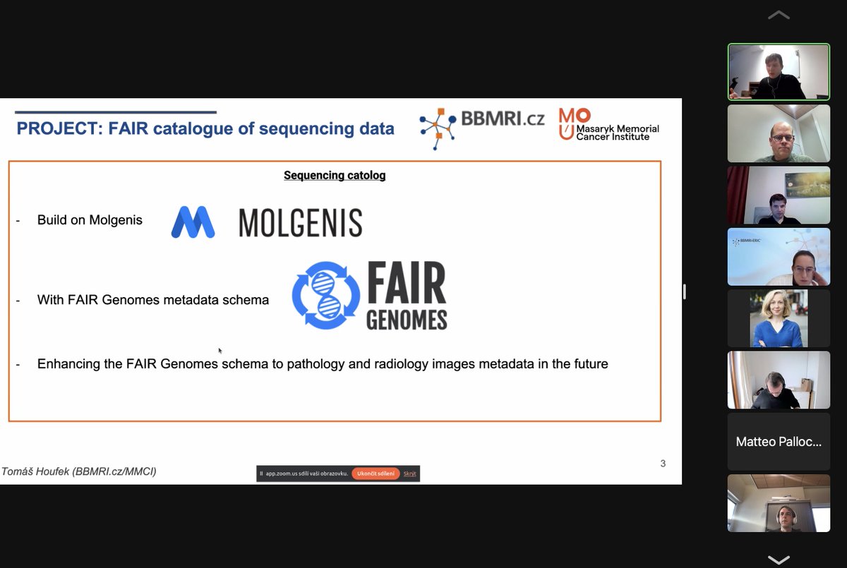 Happy to see @BBMRI_CZ presenting molgenis + #FAIRgenomes <a href="/BBMRIERIC/">BBMRI-ERIC</a> IT community meeting as catalogue of sequencing data🏆.  We look forward to collaborate on this 🙌 data.bbmri.cz