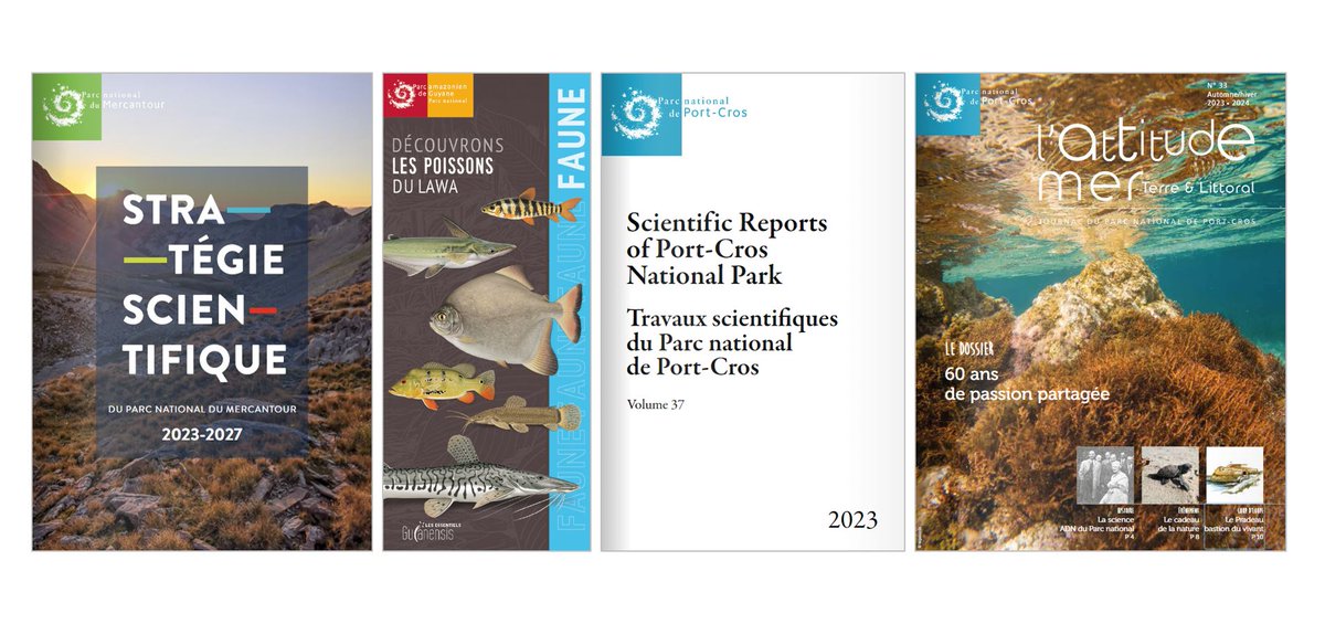 Les parcs nationaux de France (@parcnational_fr) on Twitter photo Les dernières publications 📚 des parcs nationaux : les poissons des criques du Parc amazonien de Guyane, la stratégie scientifique du <a href="/mercantour/">Parc national du Mercantour</a>, la revue scientifique du Conseil scientifique de <a href="/PNPC83/">Parc nat. Port-cros</a>, le journal L'attitude mer. Les dernières publications 📚 des parcs nationaux : les poissons des criques du Parc amazonien de Guyane, la stratégie scientifique du <a href="/mercantour/">Parc national du Mercantour</a>, la revue scientifique du Conseil scientifique de <a href="/PNPC83/">Parc nat. Port-cros</a>, le journal L'attitude mer.