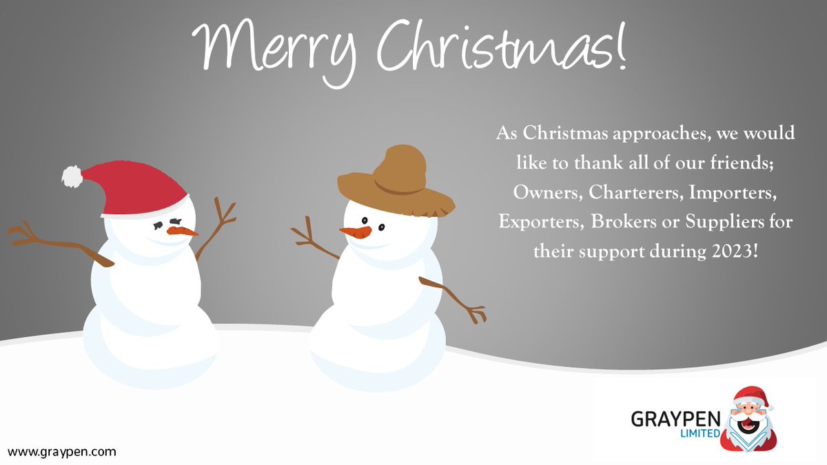 A Big Thank You to all our supporters in the UK &amp; ARA throughout 2023 ! 

#thankyou #ukports #araports #teamwork #portagency #shippingagency #shippingindustry #teamgraypen #teamgpshipping #graypen #gpshipping #graypengroup