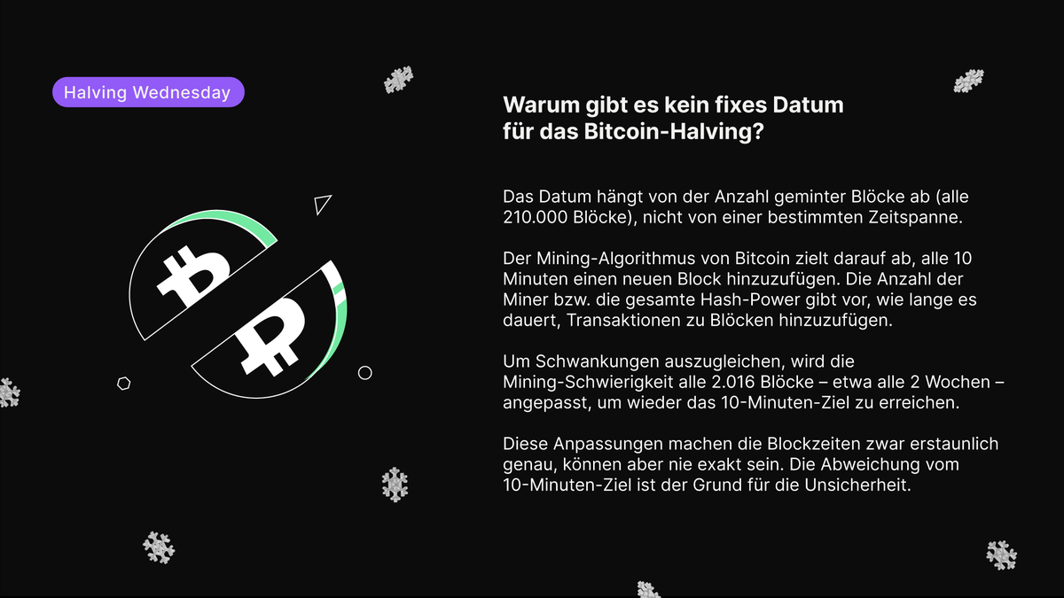 Bitpanda's tweet photo. Das neue Jahr steht kurz bevor und damit auch das Bitcoin Halving. Deshalb widmen wir uns heute ein letztes Mal dem faszinierenden Thema! 🚀 Erfahre mehr über die Auswirkungen auf die Kryptowelt! 💰 https://t.co/amQ5qxSxuq
