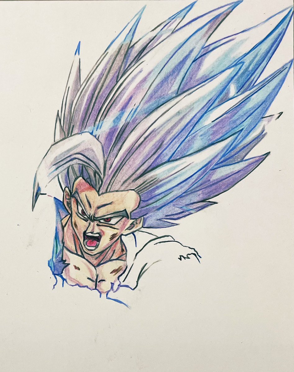 ドラゴンボール「今日はここまで進みました#ドラゴンボール超#悟飯ビースト#色鉛筆#模写 」|ダインのイラスト